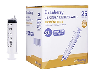 Jeringa Desechable 60 Ml Punta Excént.